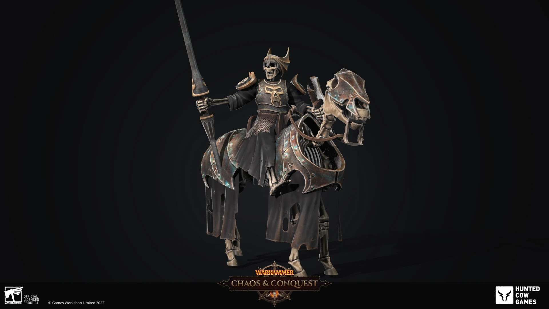 Dark Knight armoured undead rider and mount